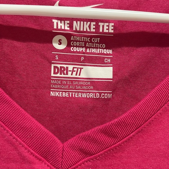 Nike Tee Dri-Fit hot pink Small Women Active Wear - Picture 2 of 6